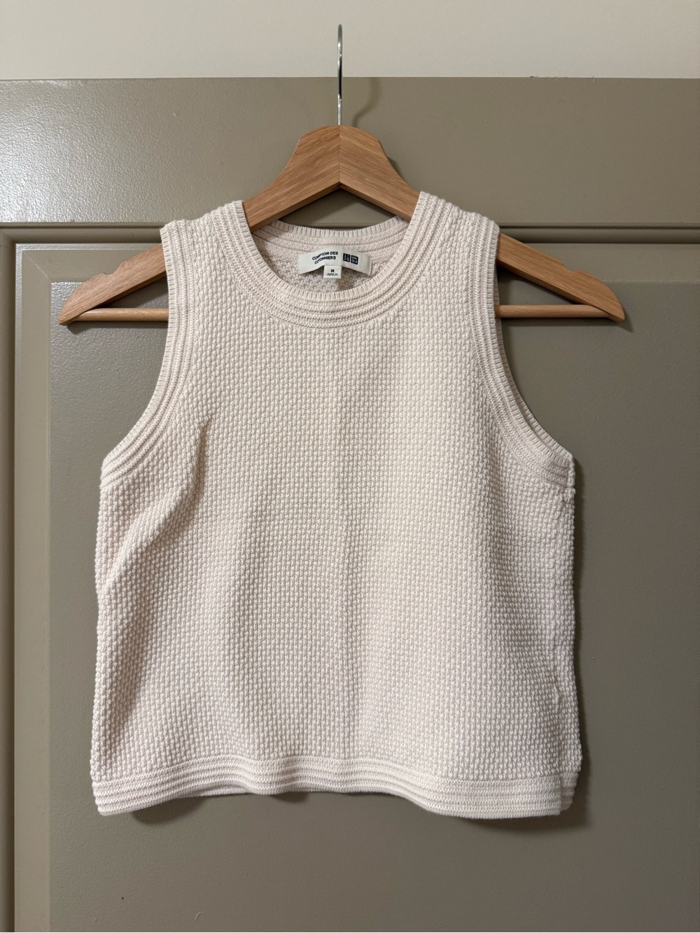 Uniqlo x Comptoir des Cotonniers - Textured Sleeveless Knit Tank Top - Cream